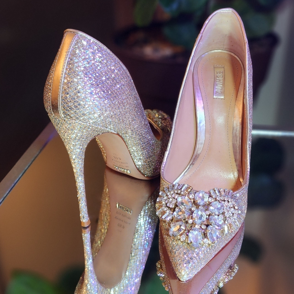 Womens Rhinestones Wedding Heels Pumps